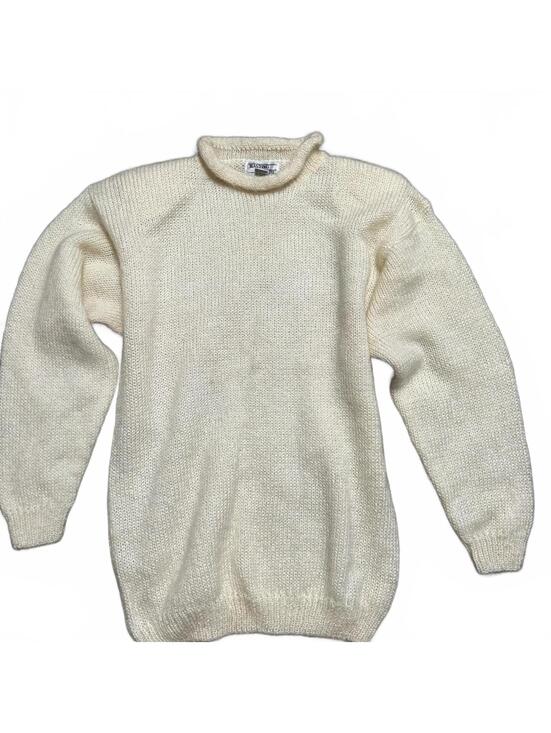 Sweaters - Vintage Cream Colored Mohair Sweater Size M